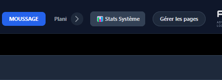 Bouton Stats Système dans la barre de navigation LivePLC